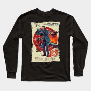 John Wick Vintage Poster Long Sleeve T-Shirt